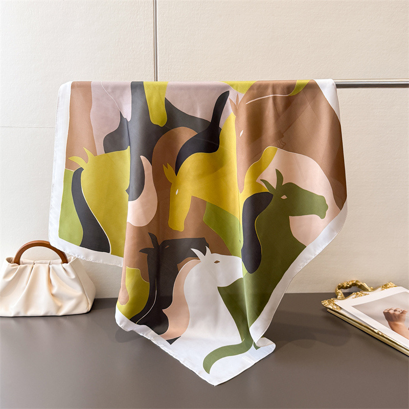 2026 새로운 여성 스퀘어 스카프 모조 실크 꽃무늬  - Silk Scarf Square 리뷰 및 가격