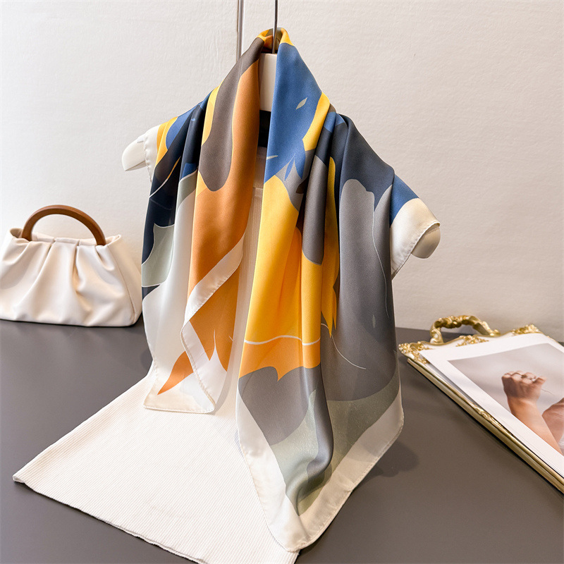 2026 새로운 여성 스퀘어 스카프 모조 실크 꽃무늬  - Silk Scarf Square 리뷰 및 가격