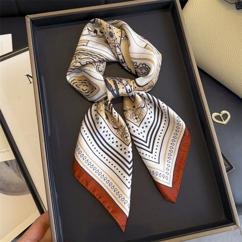 새로운 반다나 디자이너 실크 스퀘어 스카프 여성용 새틴 - Silk Scarf Square 리뷰 및 가격